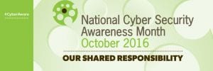 national cyber security awareness month October 2016 logo
