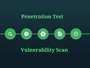 penetration test and vulnerability scan infographic header